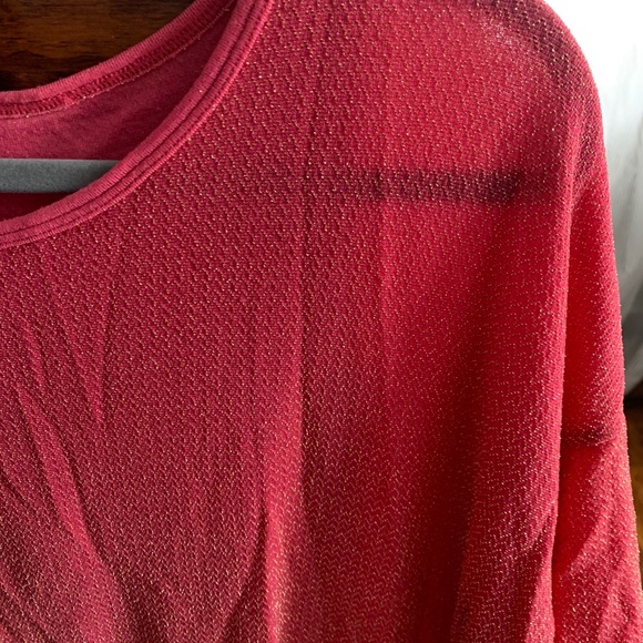 Lularoe Irma deep coral/salmon with gold - Picture 3 of 3